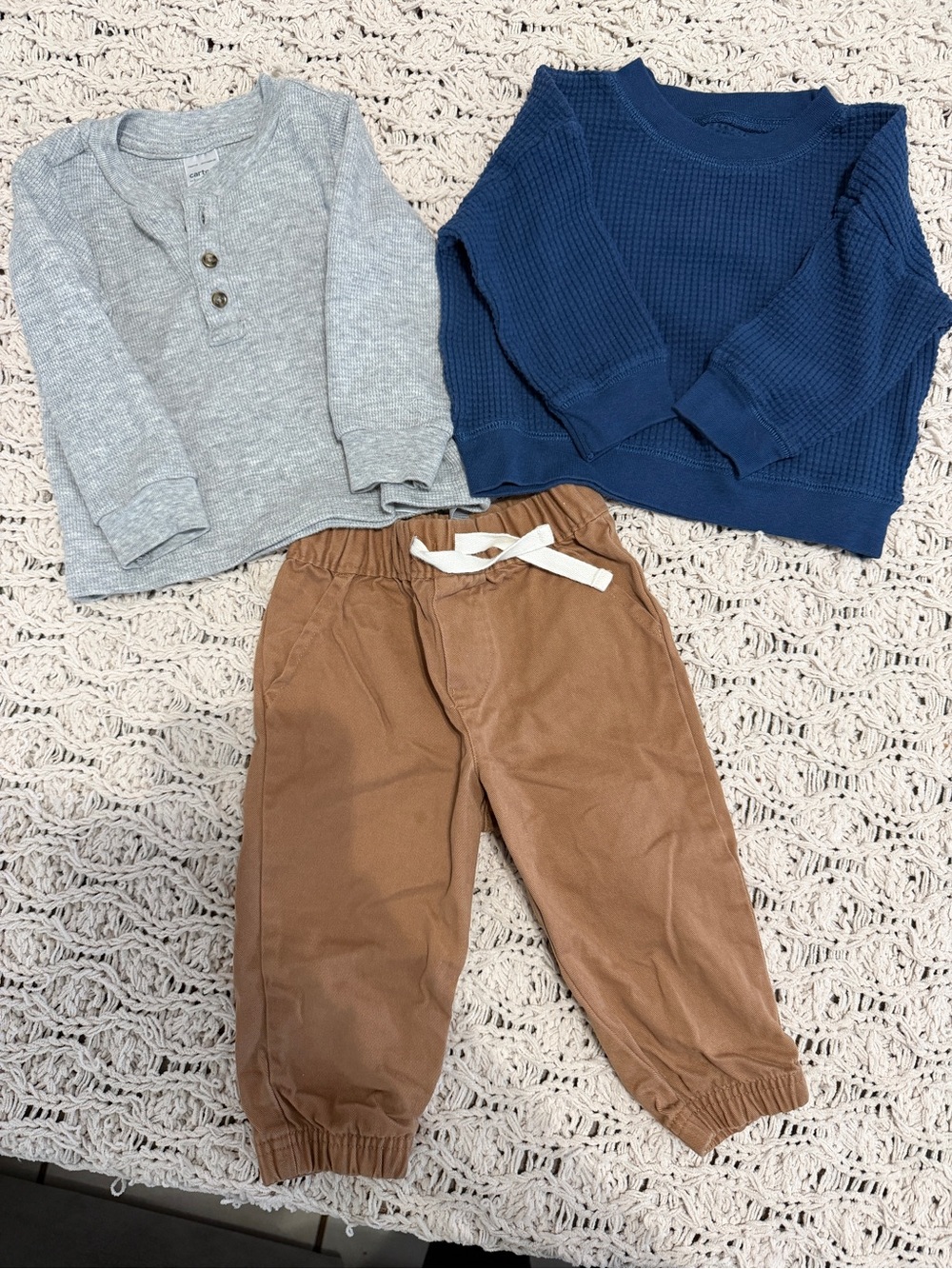 Carter’s 3 Piece Waffle Knit Outfit Set
